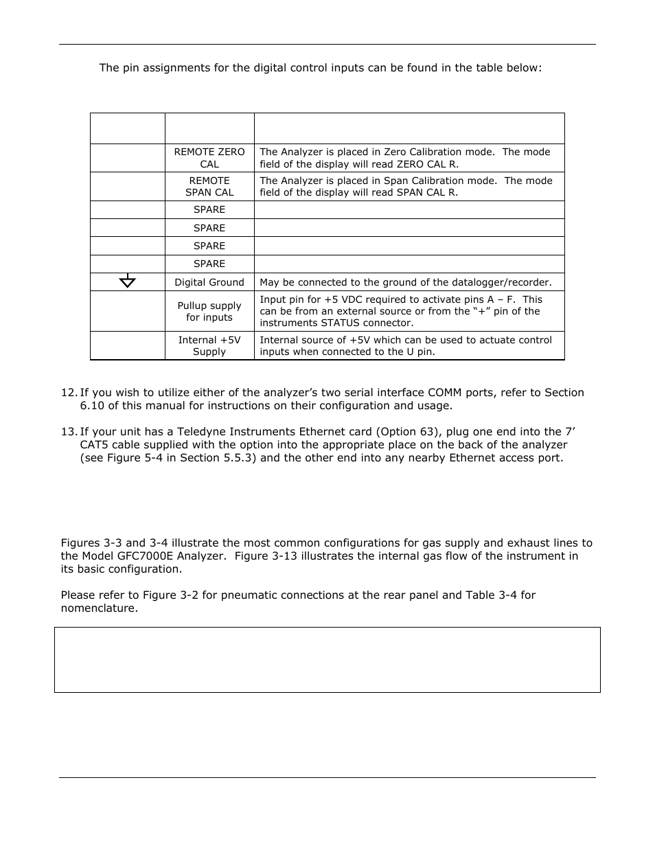 Pneumatic connections | Teledyne GFC-7000E - Trace CO2 Analyzer User Manual | Page 26 / 265