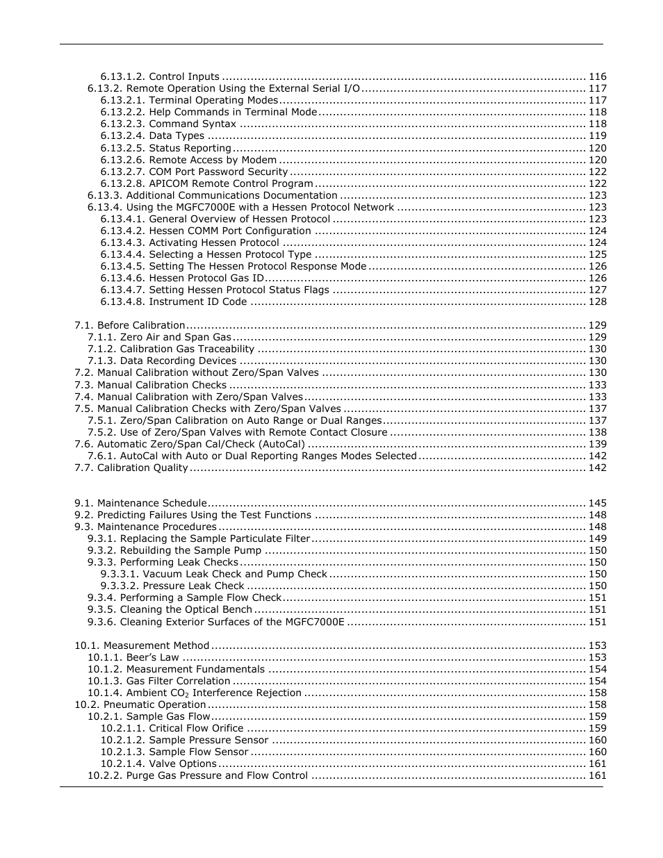 Teledyne GFC-7000E - Trace CO2 Analyzer User Manual | Page 5 / 265