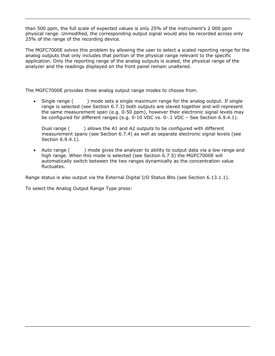Reporting range modes | Teledyne GFC-7000E - Trace CO2 Analyzer User Manual | Page 68 / 265