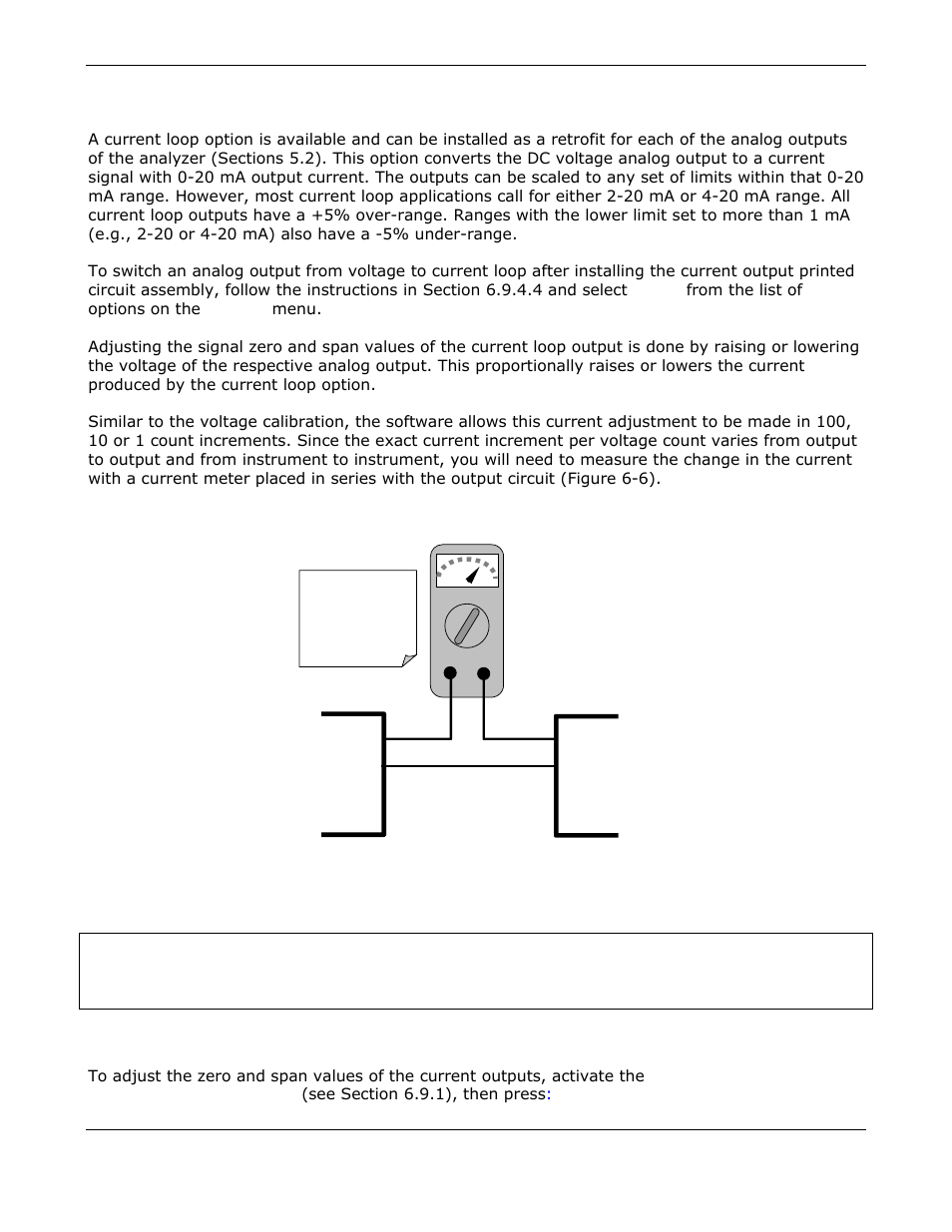 Current loop output adjustment | Teledyne GFC-7000E - Trace CO2 Analyzer User Manual | Page 86 / 265