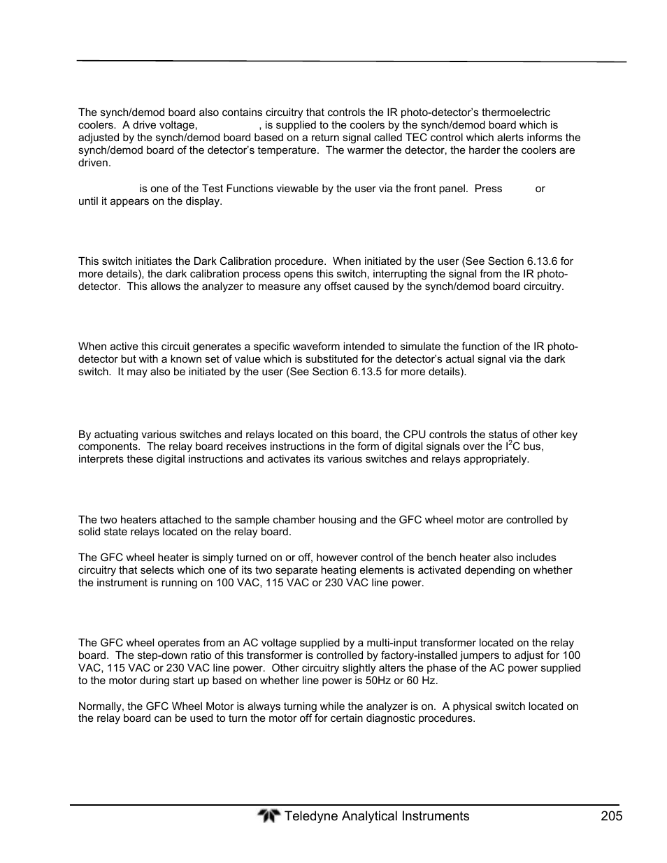 Relay board | Teledyne GFC-7000T - Trace CO2 Analyzer - manual User Manual | Page 223 / 280