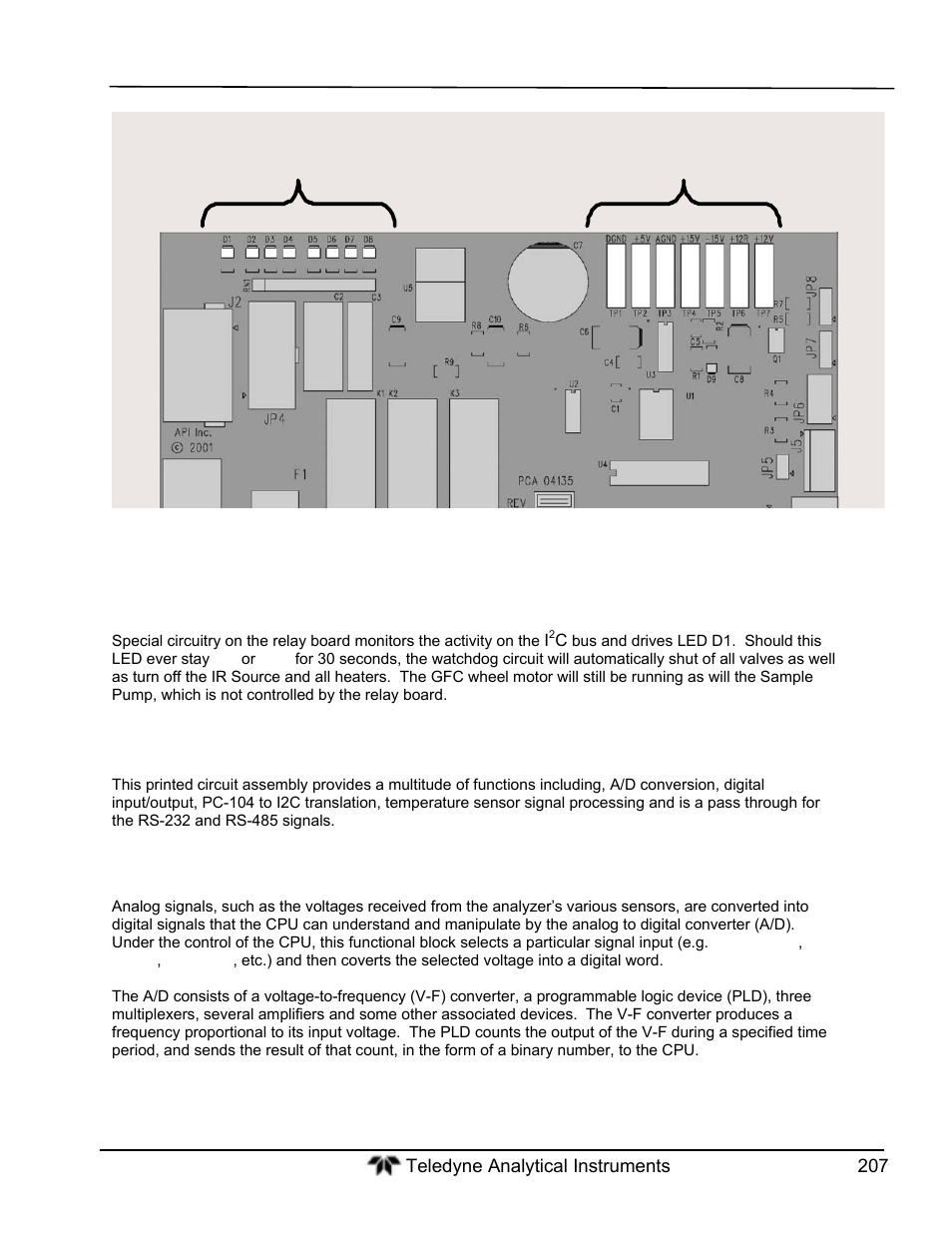 Relay pca, Mother board | Teledyne GFC-7000T - Trace CO2 Analyzer - manual User Manual | Page 225 / 280