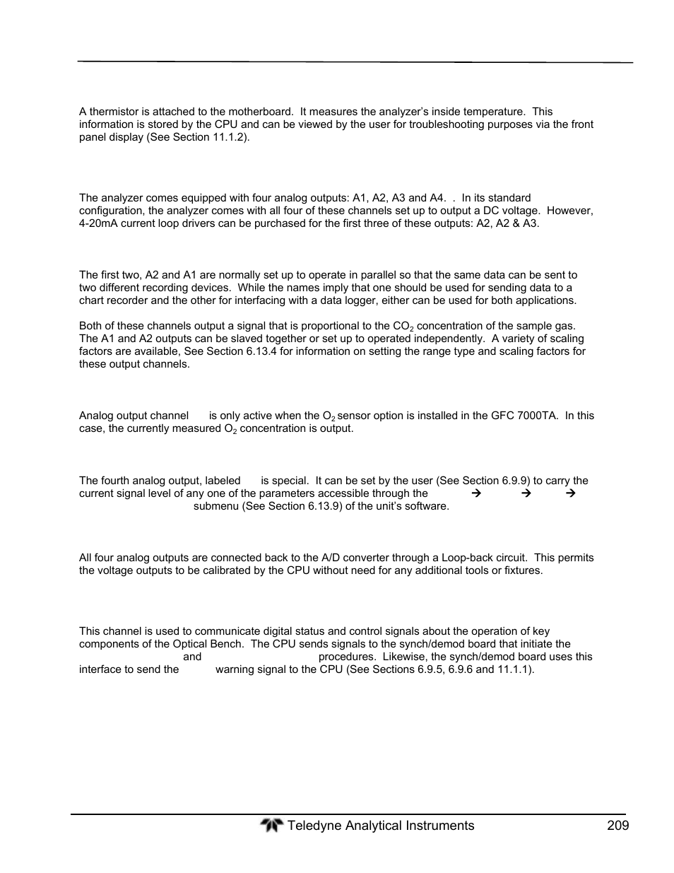 Teledyne GFC-7000T - Trace CO2 Analyzer - manual User Manual | Page 227 / 280