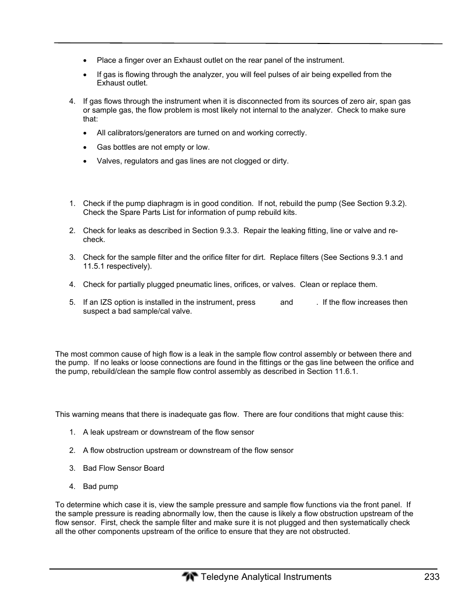 Teledyne GFC-7000T - Trace CO2 Analyzer - manual User Manual | Page 251 / 280