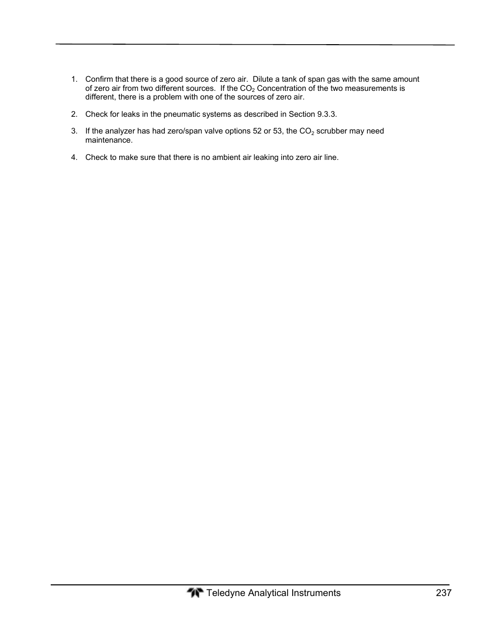 Teledyne GFC-7000T - Trace CO2 Analyzer - manual User Manual | Page 255 / 280