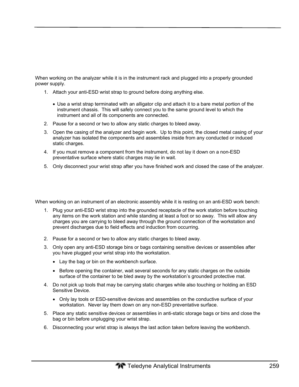 Teledyne GFC-7000T - Trace CO2 Analyzer - manual User Manual | Page 277 / 280