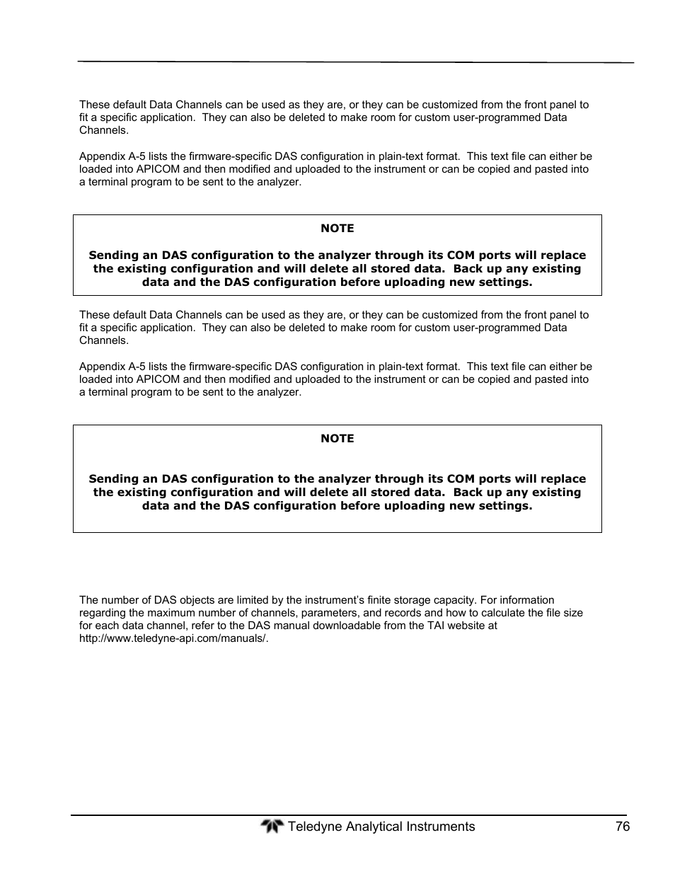 Teledyne GFC-7000T - Trace CO2 Analyzer - manual User Manual | Page 94 / 280