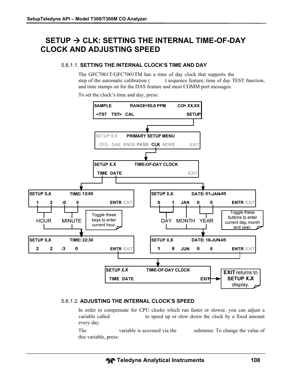 Teledyne GFC-7001T - Trace CO Analyzer User Manual | Page 108 / 326