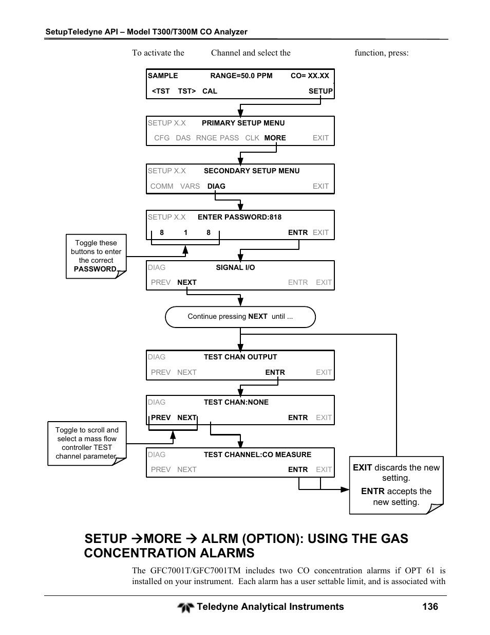 Teledyne GFC-7001T - Trace CO Analyzer User Manual | Page 136 / 326
