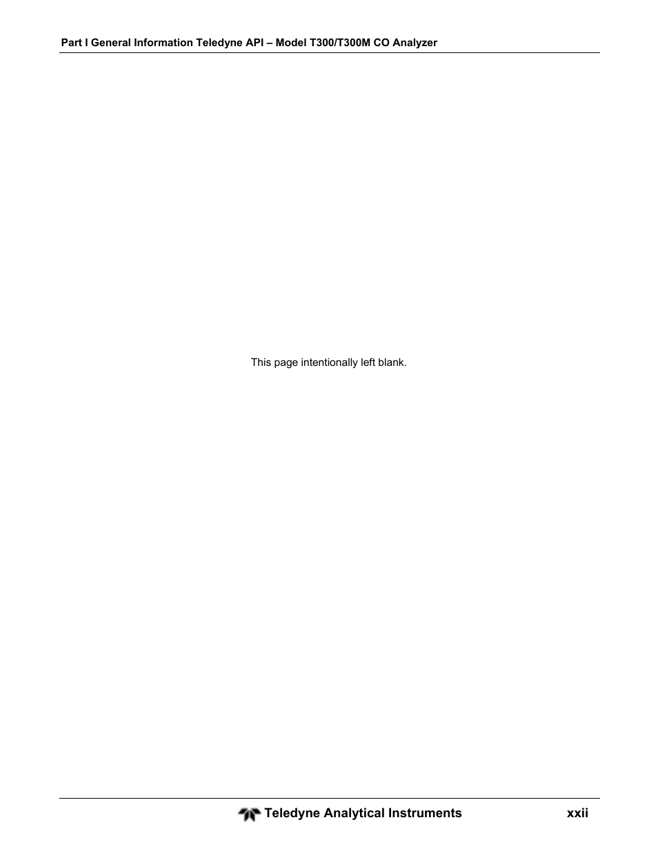 Teledyne GFC-7001T - Trace CO Analyzer User Manual | Page 22 / 326