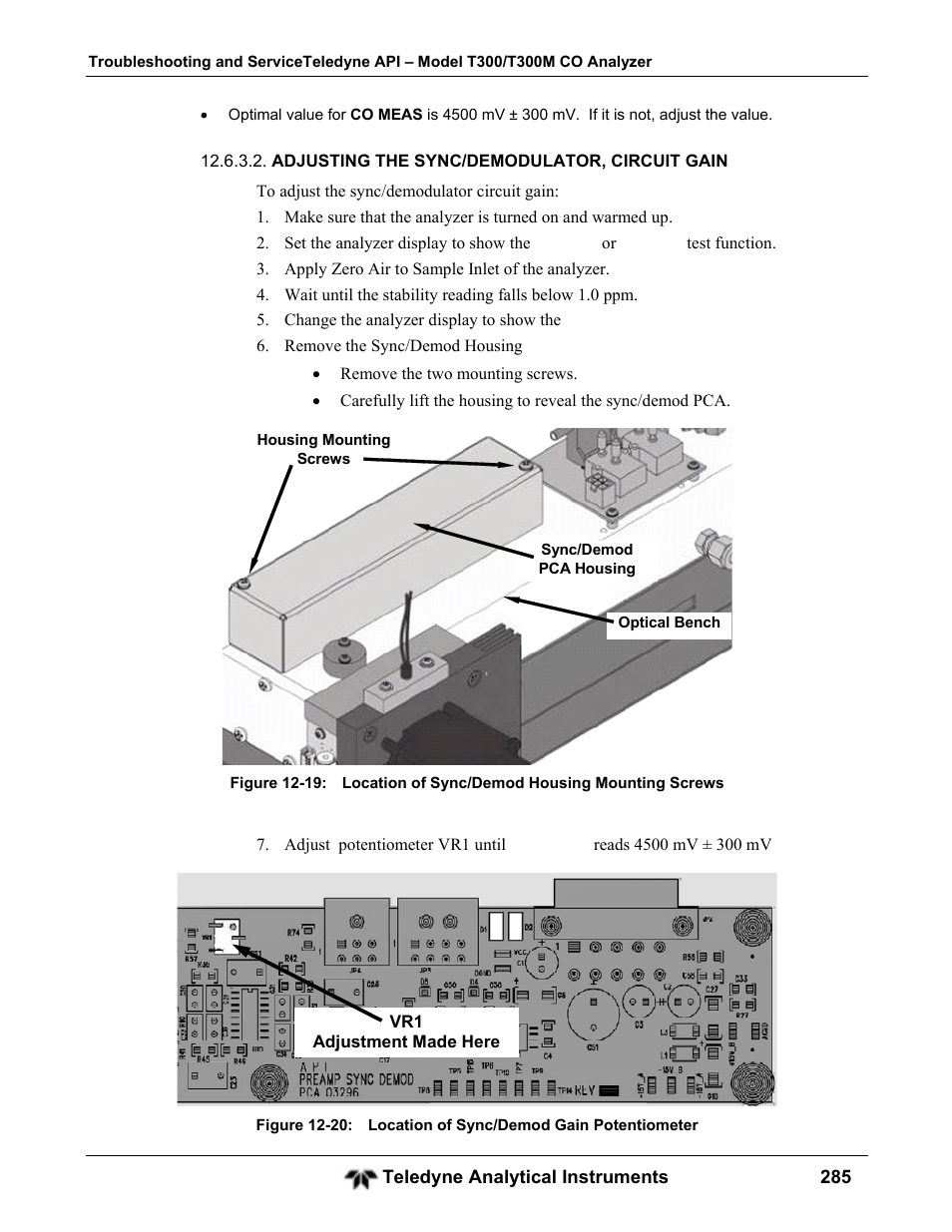 Teledyne GFC-7001T - Trace CO Analyzer User Manual | Page 285 / 326