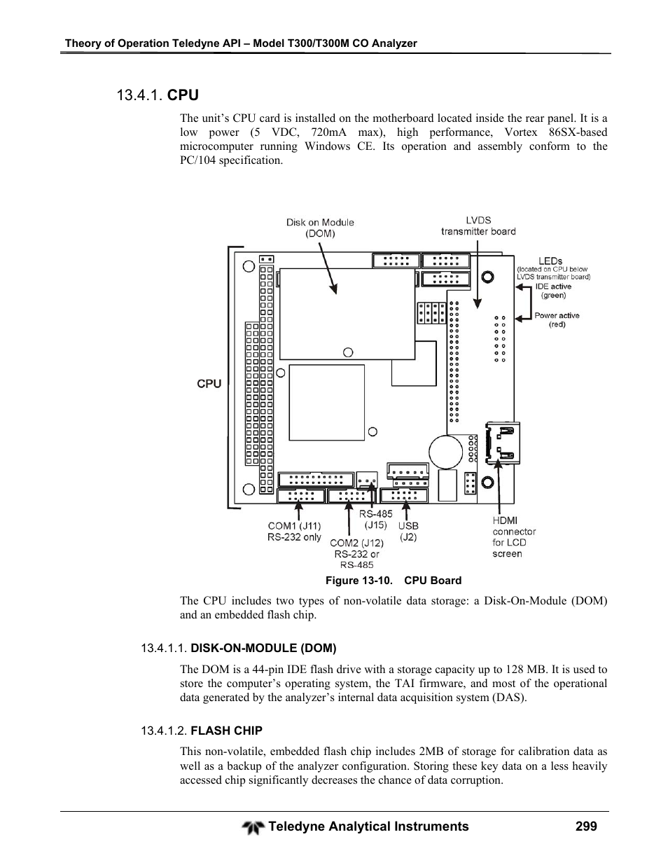 Teledyne GFC-7001T - Trace CO Analyzer User Manual | Page 299 / 326