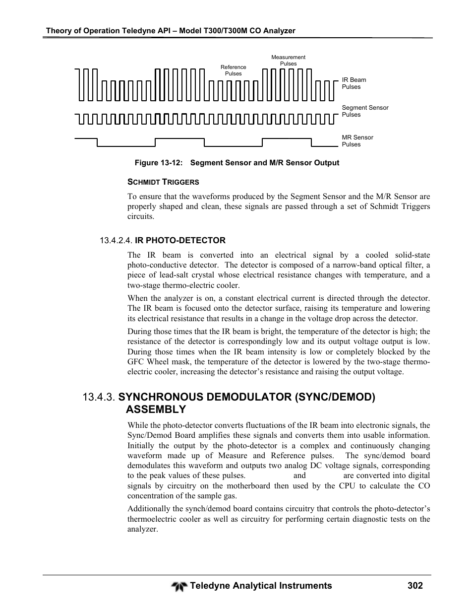 Synchronous demodulator (sync/demod) assembly | Teledyne GFC-7001T - Trace CO Analyzer User Manual | Page 302 / 326