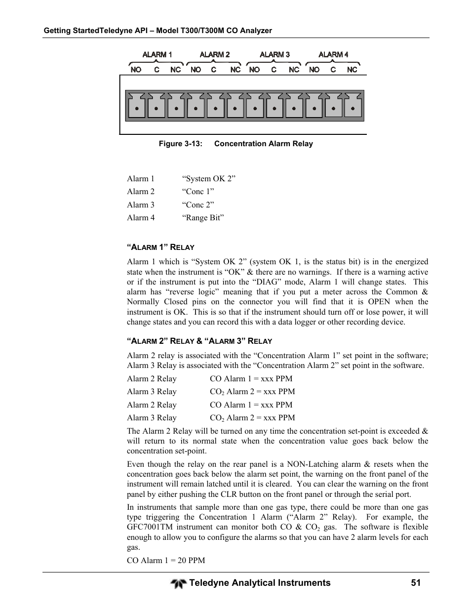 Teledyne GFC-7001T - Trace CO Analyzer User Manual | Page 51 / 326