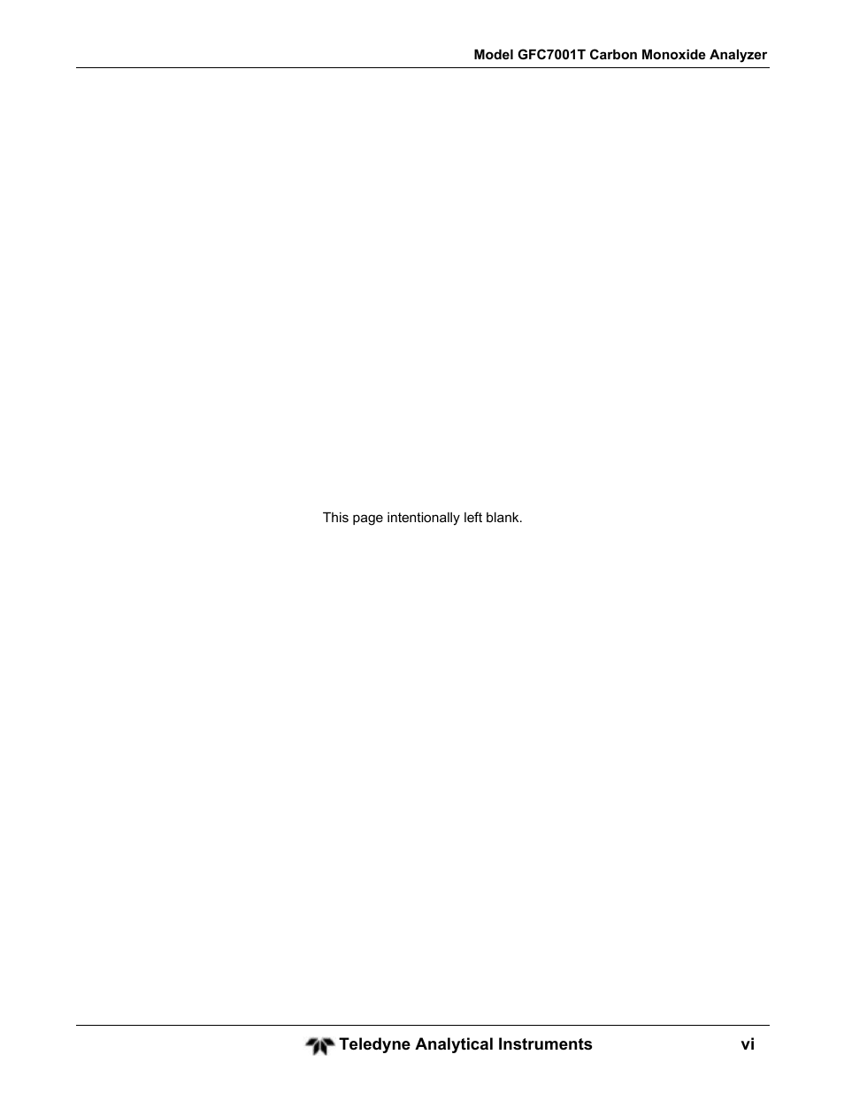 Teledyne GFC-7001T - Trace CO Analyzer User Manual | Page 6 / 326