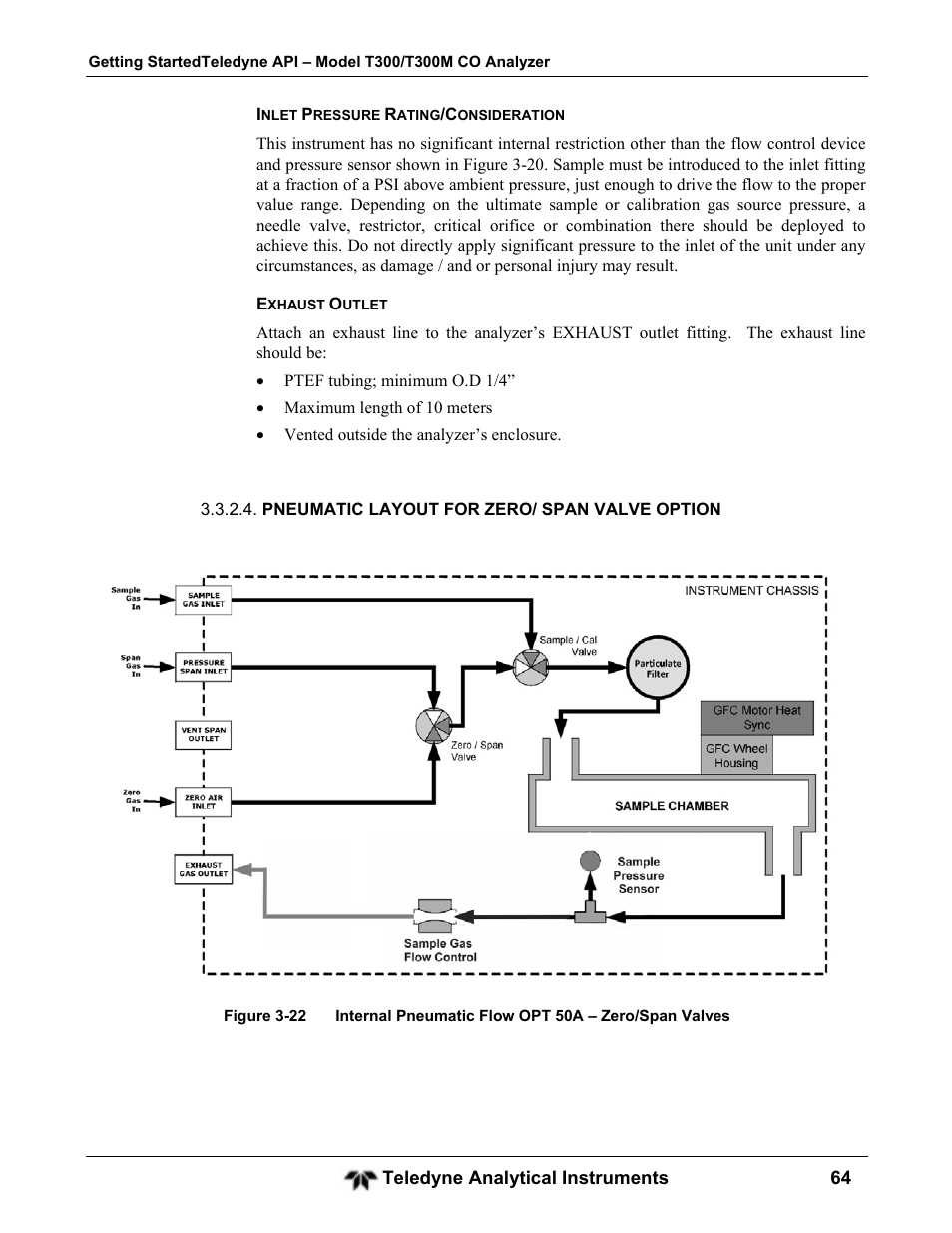 Teledyne GFC-7001T - Trace CO Analyzer User Manual | Page 64 / 326
