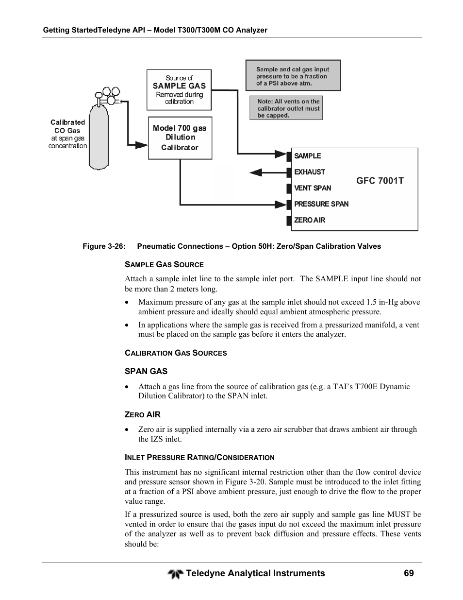 Teledyne GFC-7001T - Trace CO Analyzer User Manual | Page 69 / 326
