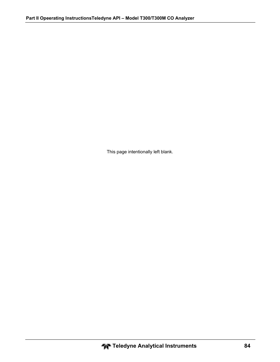 Teledyne GFC-7001T - Trace CO Analyzer User Manual | Page 84 / 326