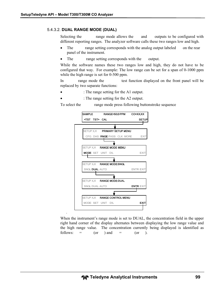 Teledyne GFC-7001T - Trace CO Analyzer User Manual | Page 99 / 326