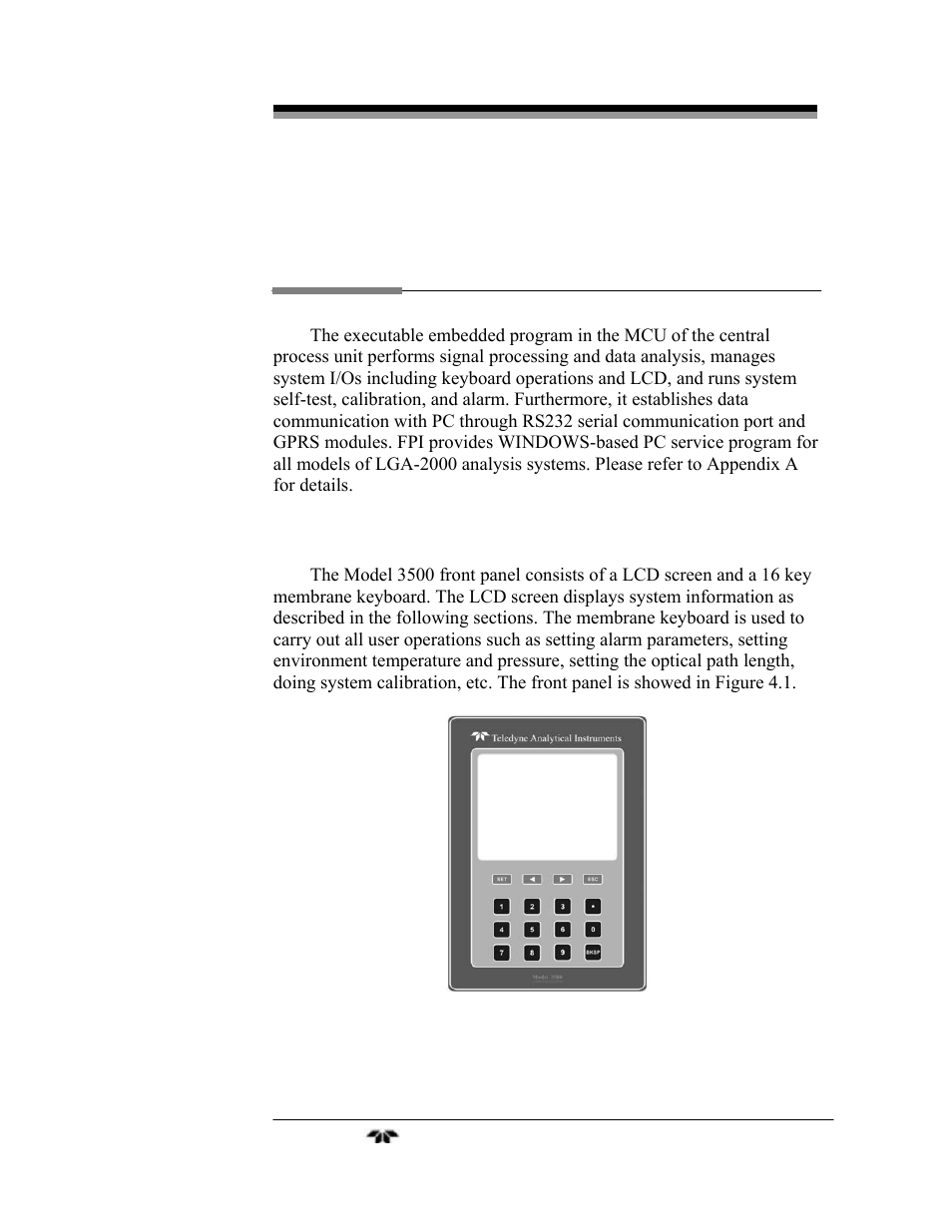 Operation | Teledyne LGA-3500 - Laser Gas Analysis system User Manual | Page 37 / 95