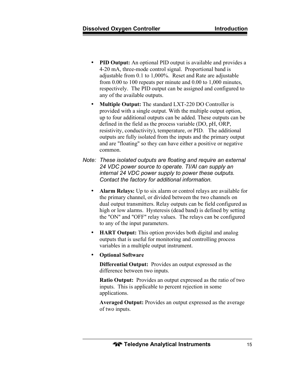 Teledyne LXT-220 User Manual | Page 15 / 61