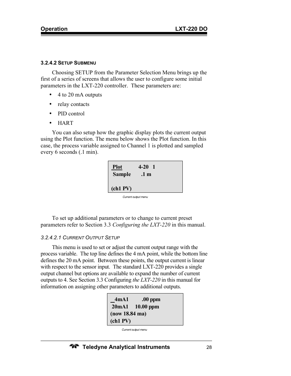 Teledyne LXT-220 User Manual | Page 28 / 61