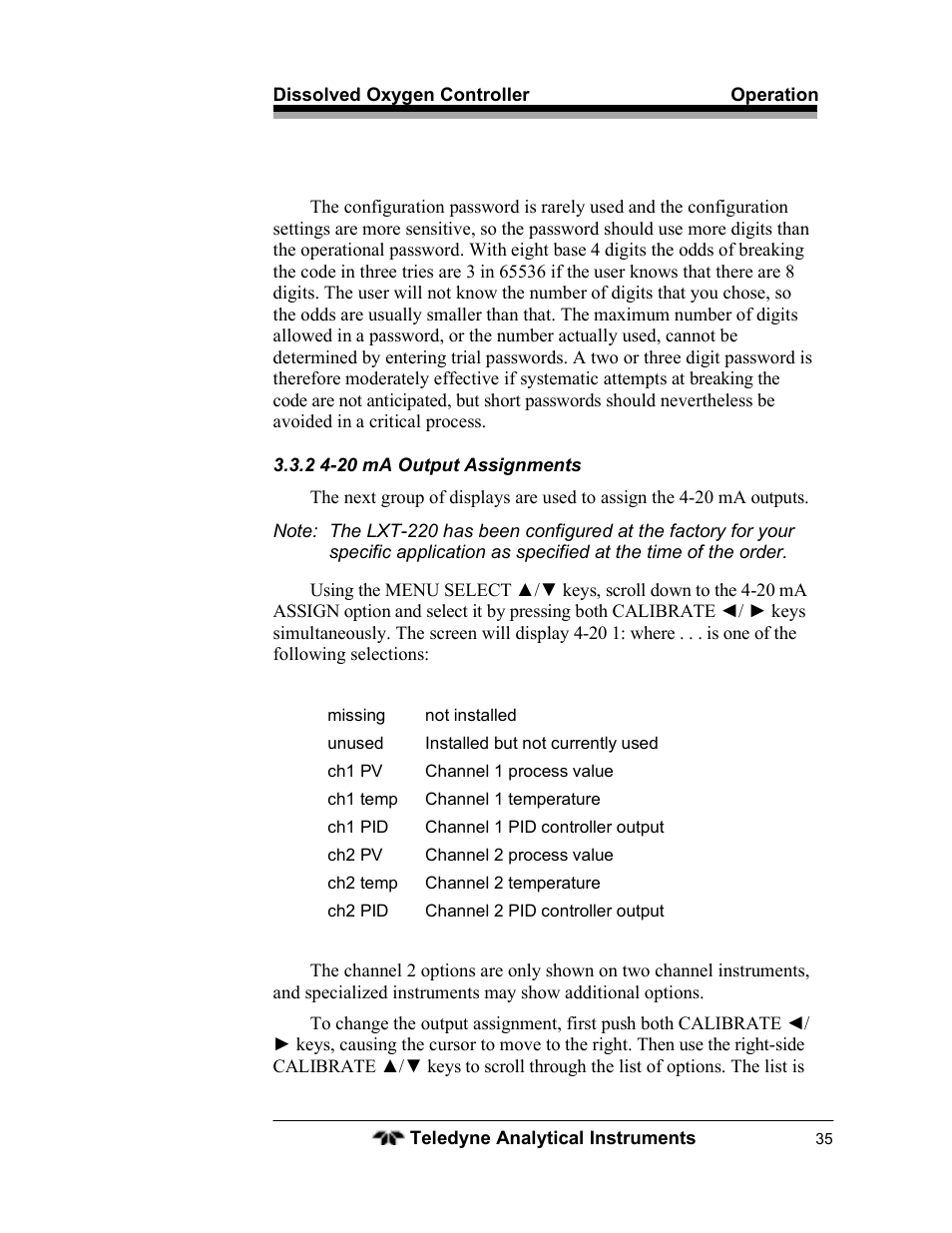 Teledyne LXT-220 User Manual | Page 35 / 61