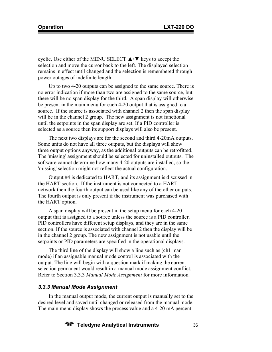 Teledyne LXT-220 User Manual | Page 36 / 61