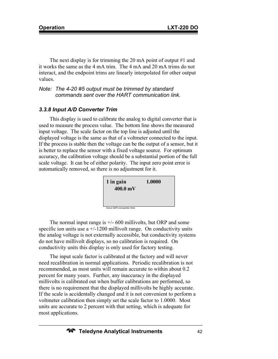 Teledyne LXT-220 User Manual | Page 42 / 61