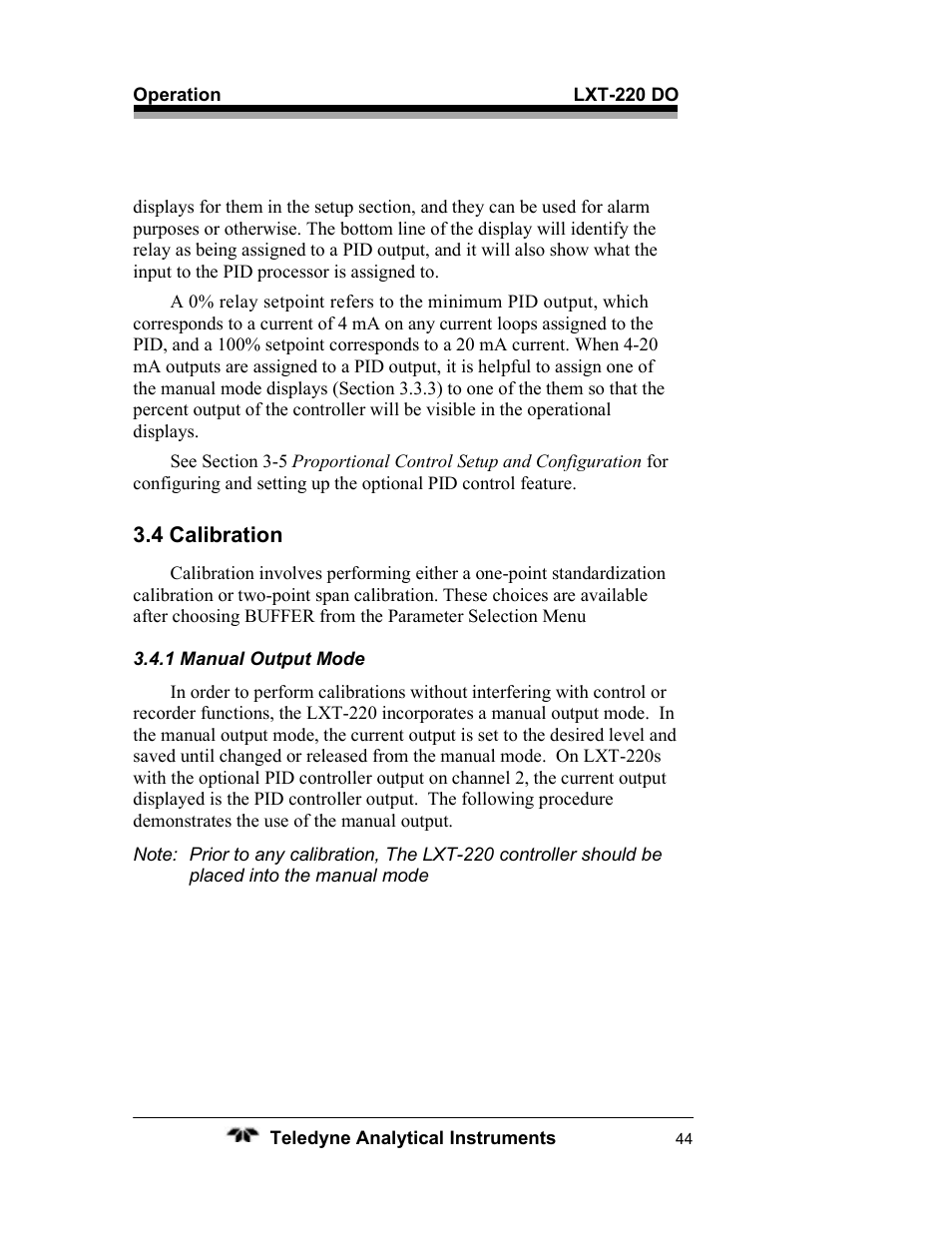 Teledyne LXT-220 User Manual | Page 44 / 61