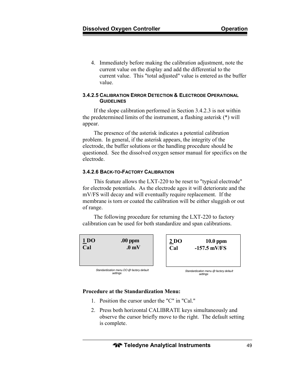 Teledyne LXT-220 User Manual | Page 49 / 61