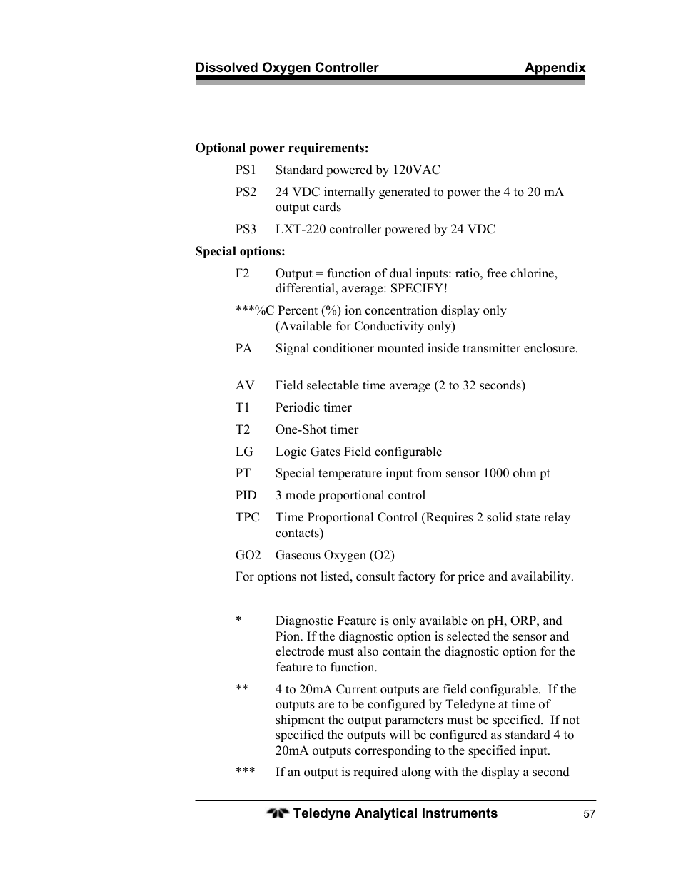 Teledyne LXT-220 User Manual | Page 57 / 61