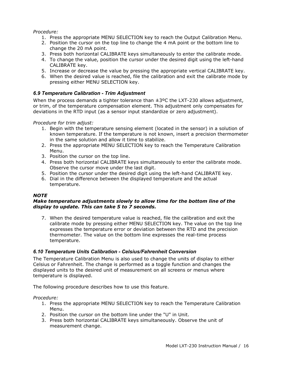 Teledyne LXT-230 User Manual | Page 16 / 22
