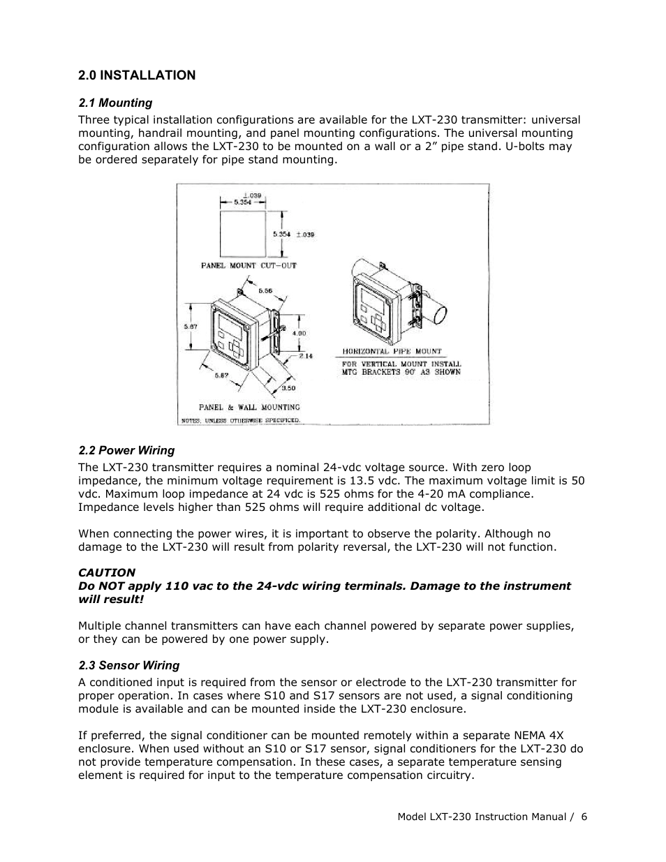 Teledyne LXT-230 User Manual | Page 6 / 22