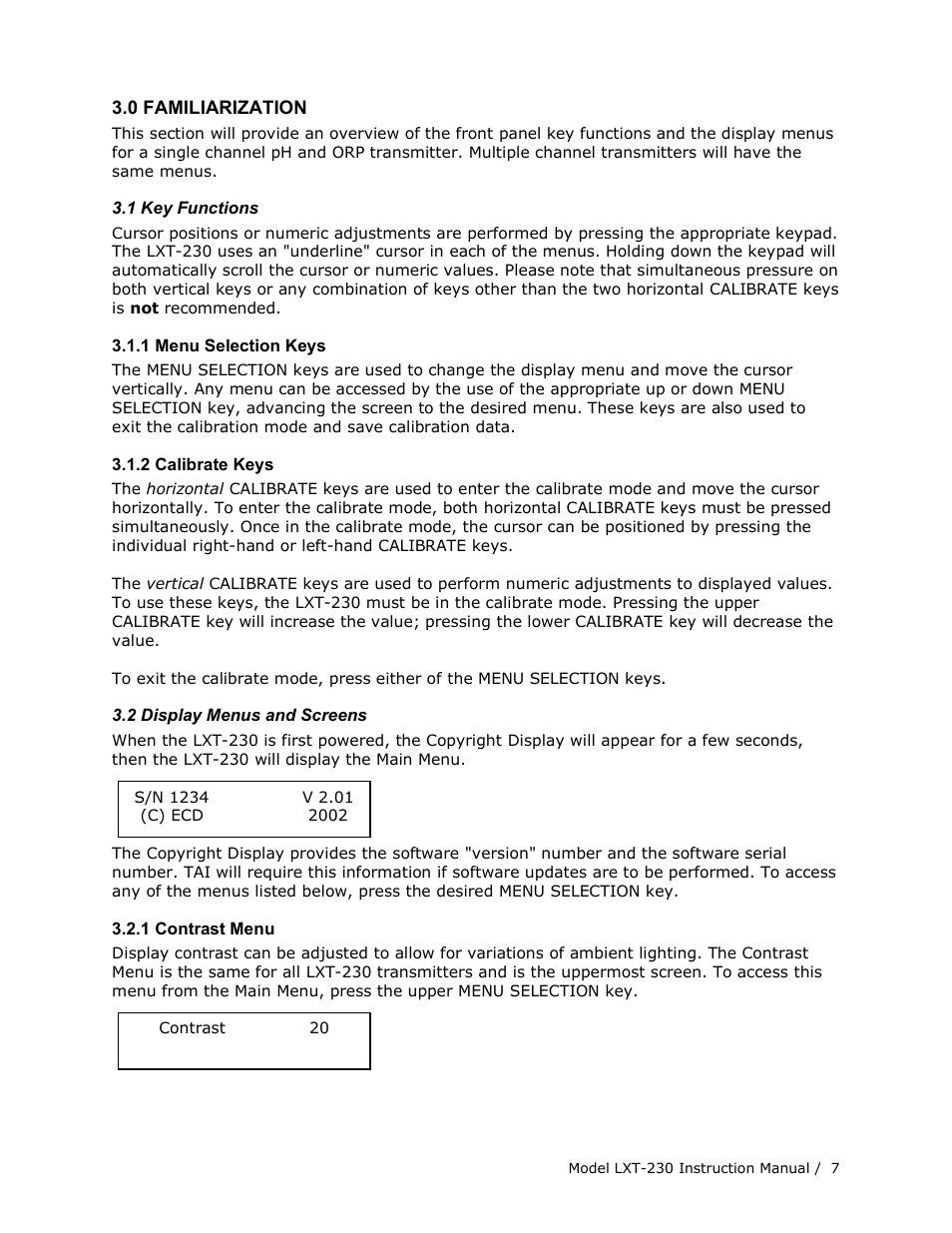 Teledyne LXT-230 User Manual | Page 7 / 22