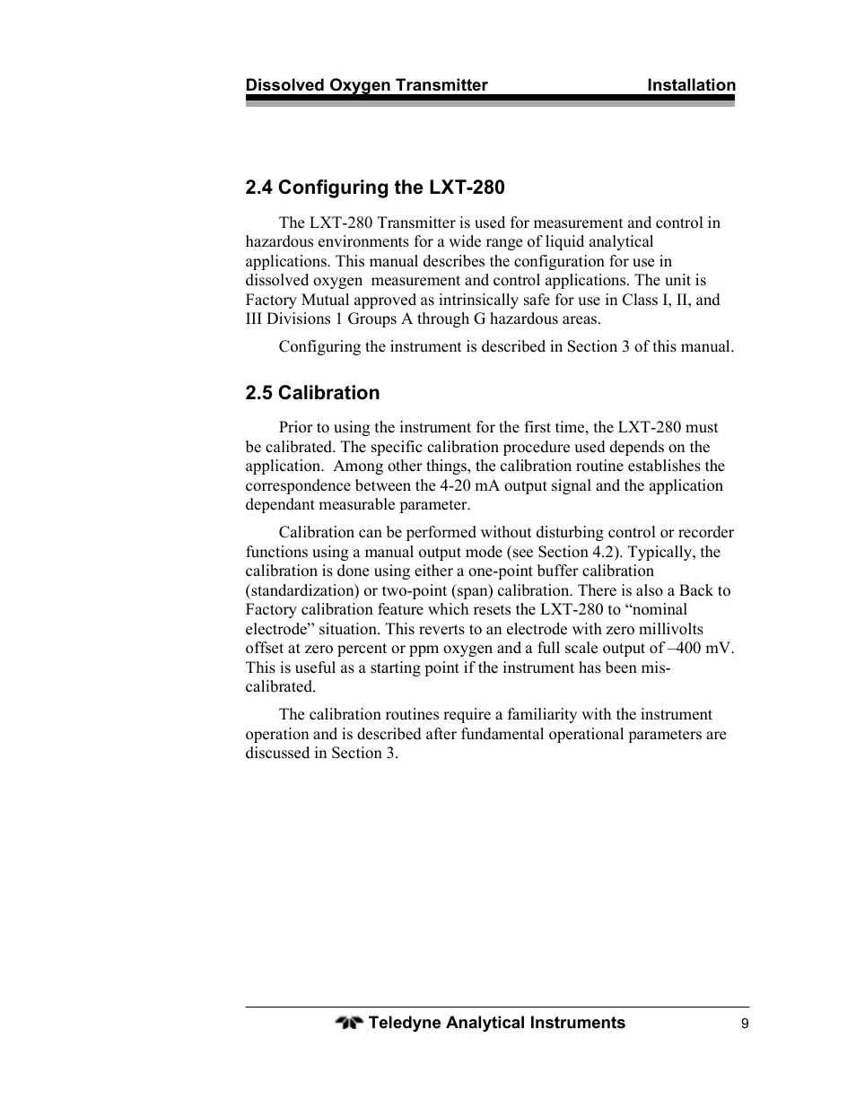 Teledyne LXT-280 User Manual | Page 19 / 57