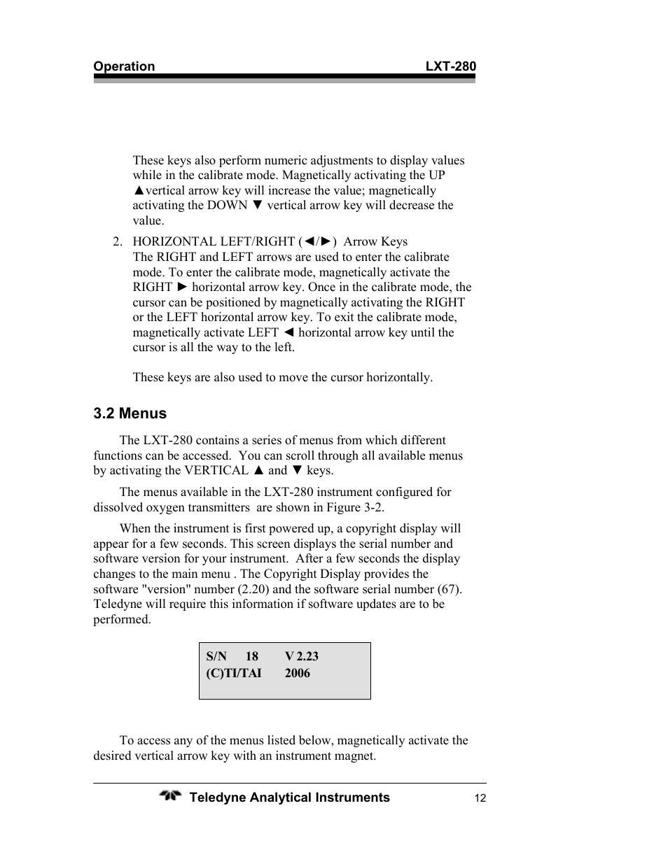 Teledyne LXT-280 User Manual | Page 22 / 57