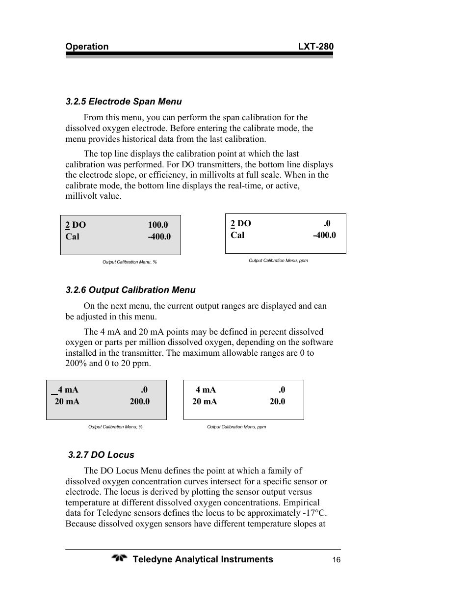 Teledyne LXT-280 User Manual | Page 26 / 57