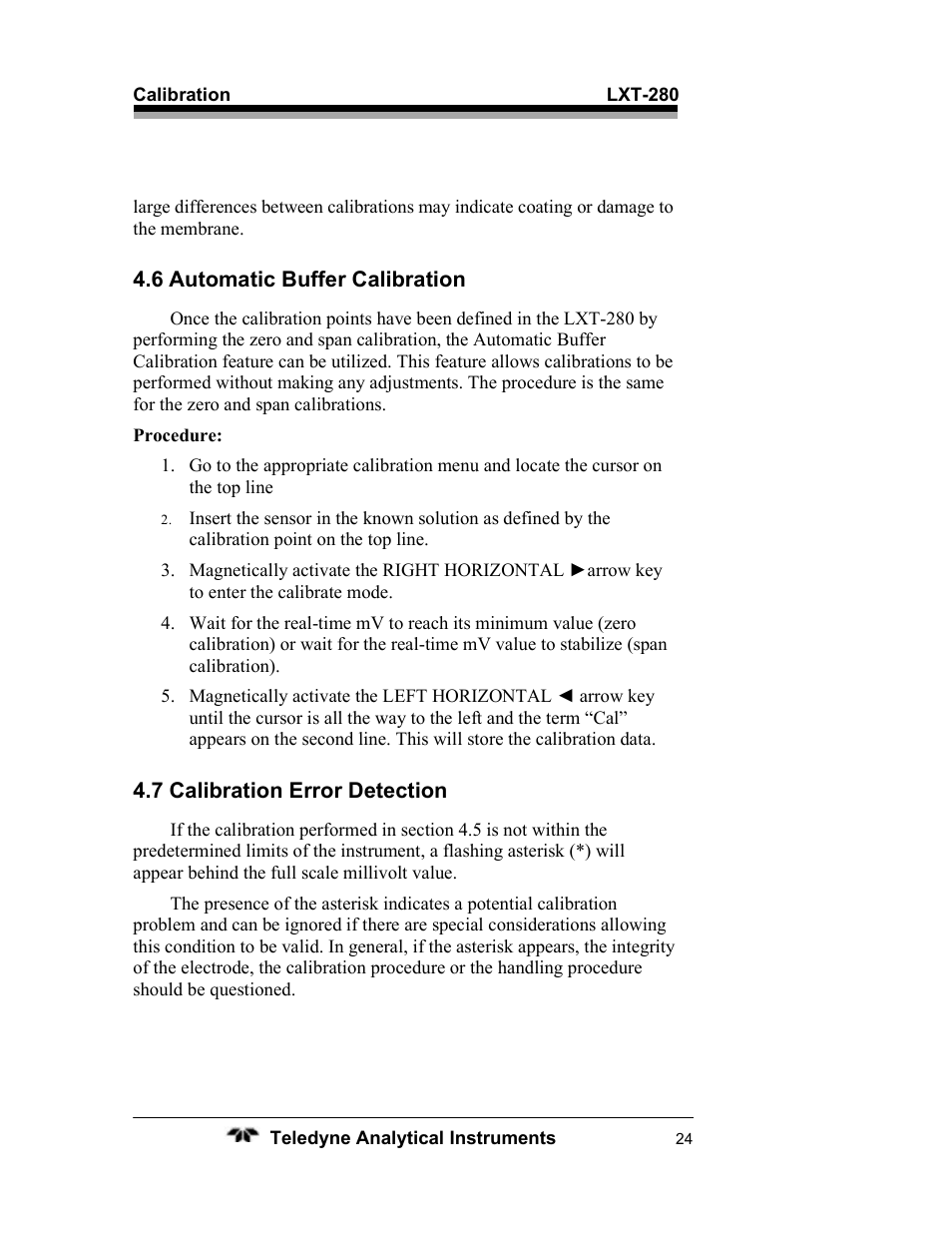 Teledyne LXT-280 User Manual | Page 34 / 57