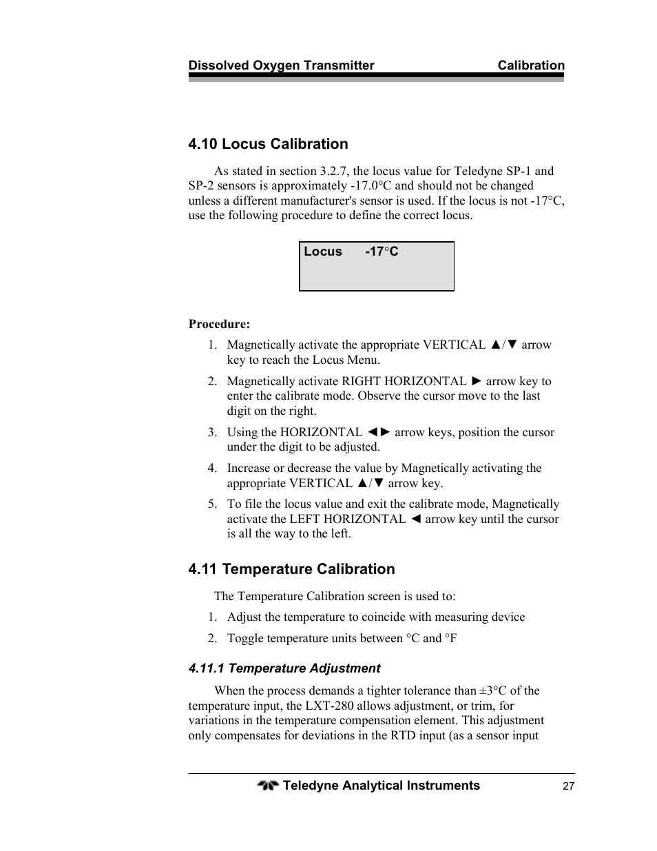 Teledyne LXT-280 User Manual | Page 37 / 57