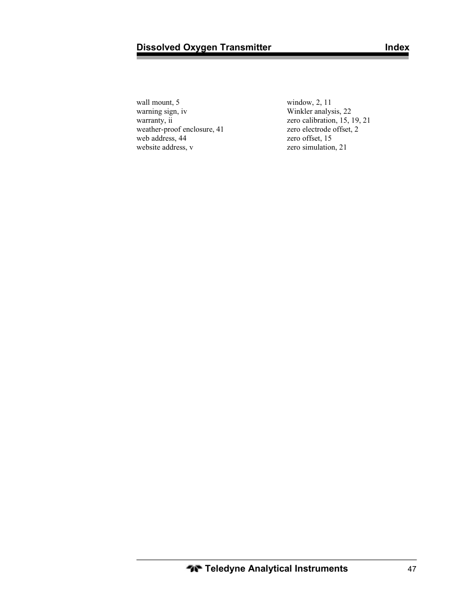 Teledyne LXT-280 User Manual | Page 57 / 57