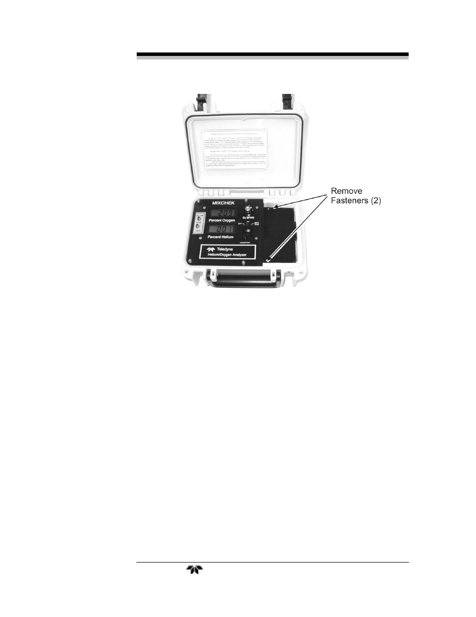 Teledyne Mixchek - Helium / Oxygen mixture analyzer User Manual | Page 21 / 38