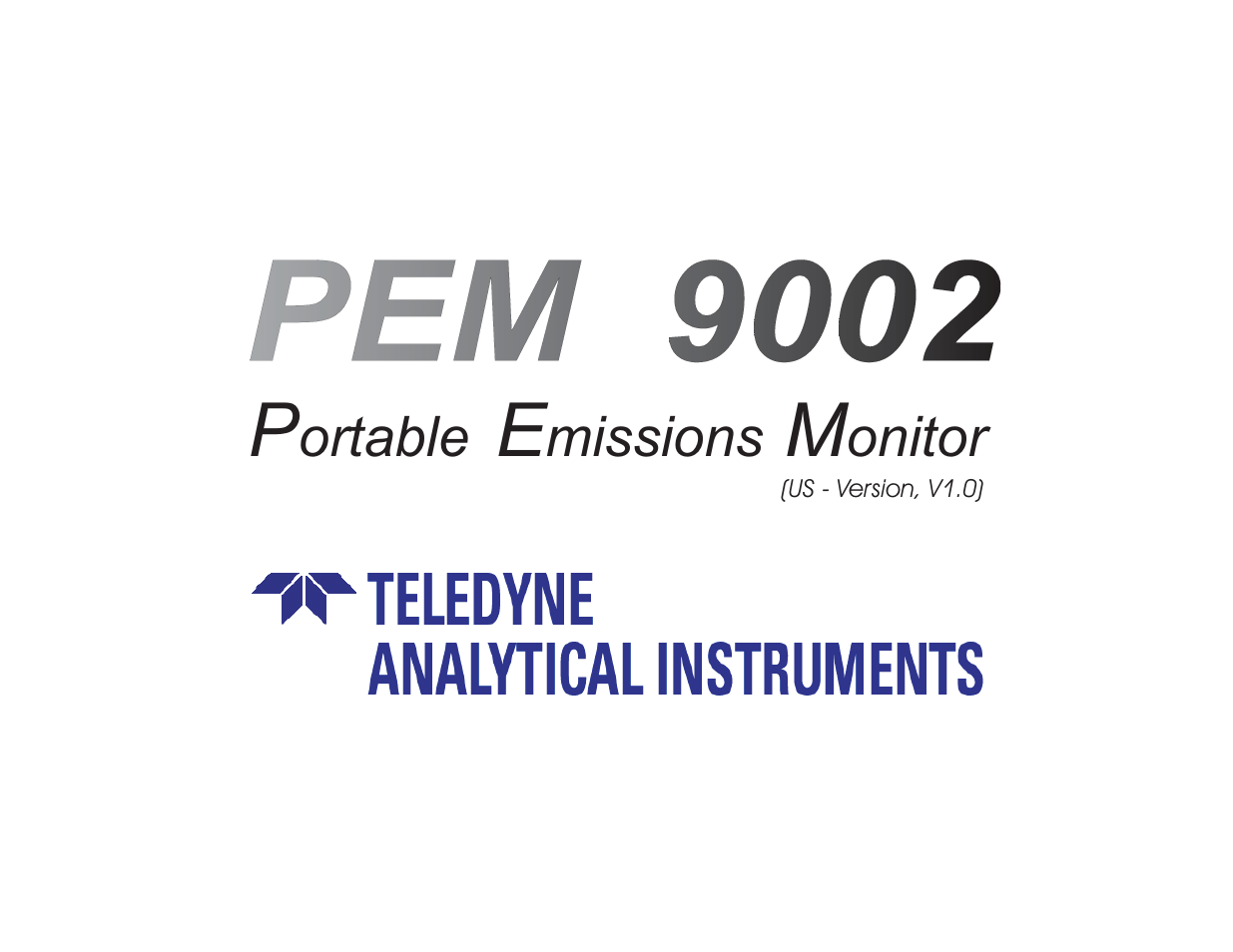 Teledyne PEM-9002 - Digital flue gas analyzer User Manual | 49 pages