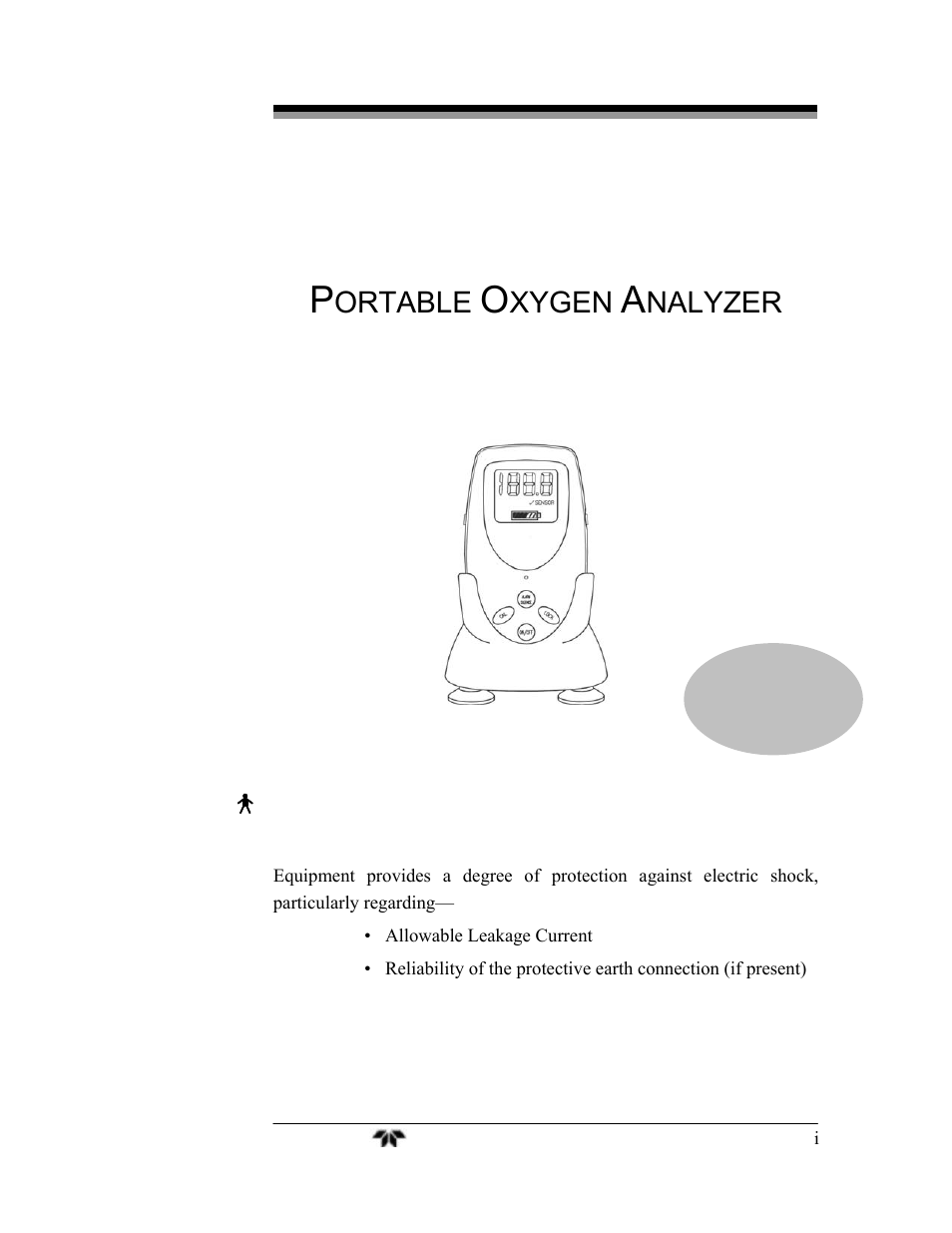 Teledyne AX300 - Medical application oxygen analyzer User Manual | 38 pages