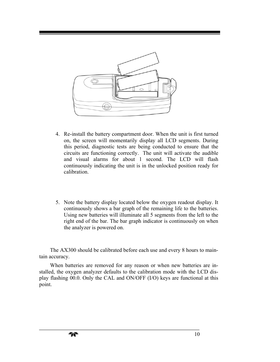 Teledyne AX300 - Medical application oxygen analyzer User Manual | Page 18 / 38