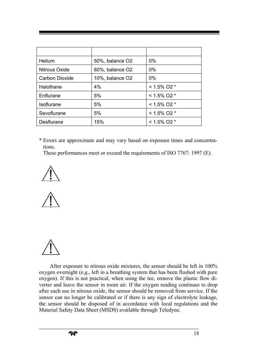 Teledyne AX300 - Medical application oxygen analyzer User Manual | Page 26 / 38