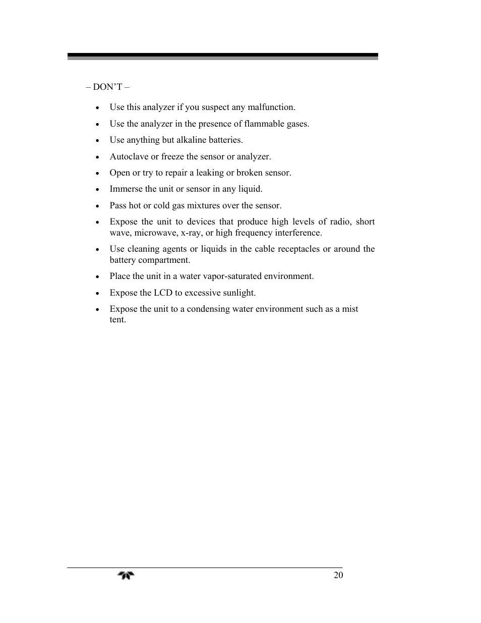 Teledyne AX300 - Medical application oxygen analyzer User Manual | Page 28 / 38