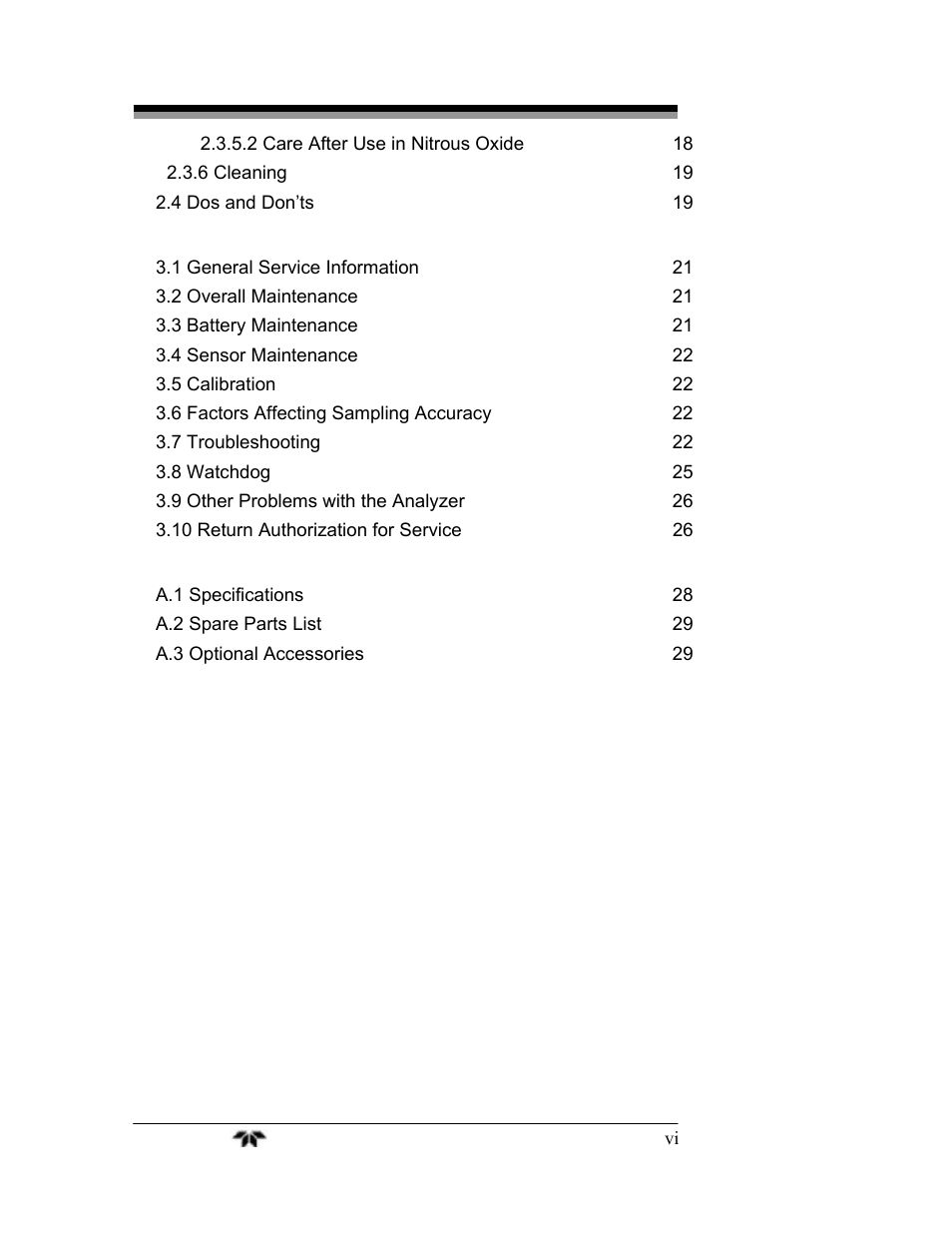 Teledyne AX300 - Medical application oxygen analyzer User Manual | Page 6 / 38