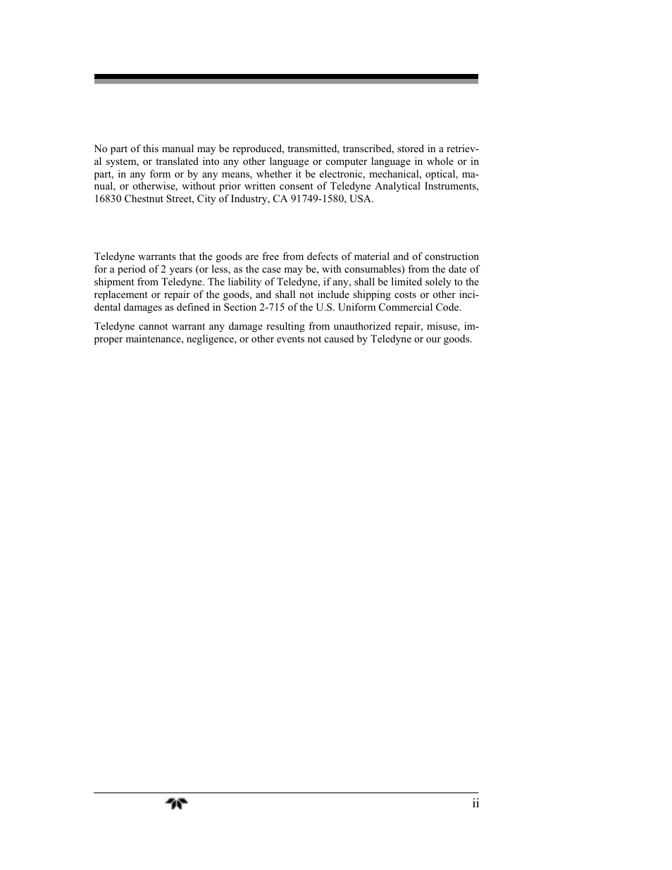 Teledyne AX300-I - Medical application oxygen analyzer User Manual | Page 2 / 35