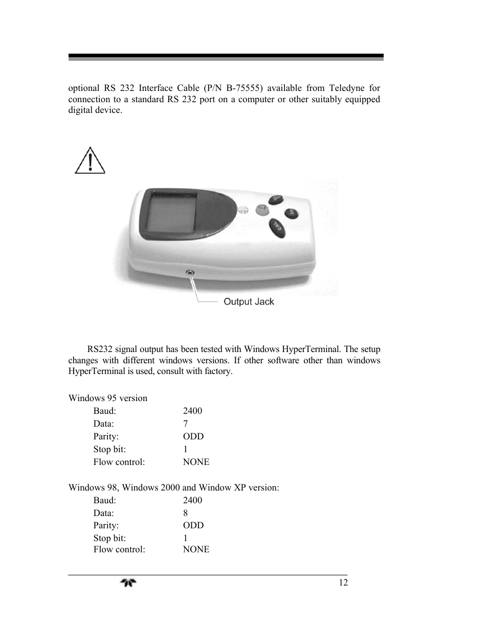 Teledyne AX300-I - Medical application oxygen analyzer User Manual | Page 20 / 35